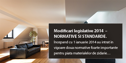 Modificari legislative 2014 – NORMATIVE SI STANDARDE